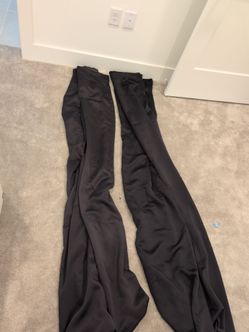 Black fabric curtains
