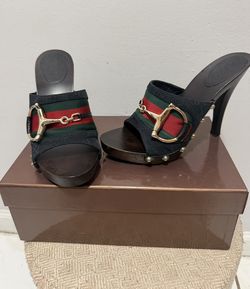 Gucci Horsebit Platform Mules Heels – Size 7.5 – With Box & Dust Bags