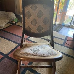 Vintage Folding Wood Rocker Adult Size Good Condition 