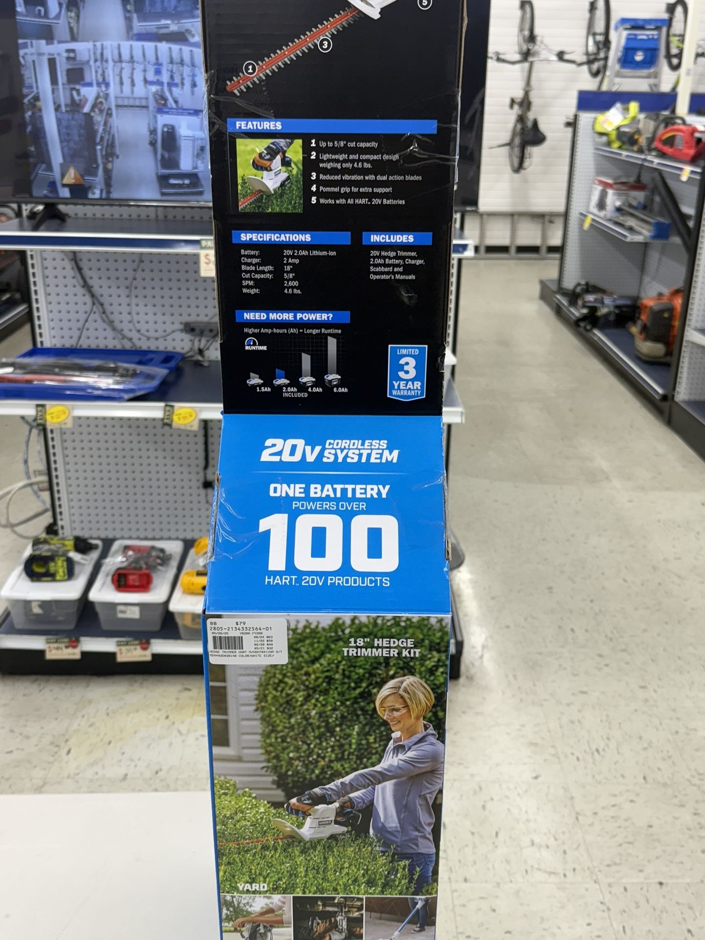 HART 18β Hedge Trimmer Kit 20V β Cordless