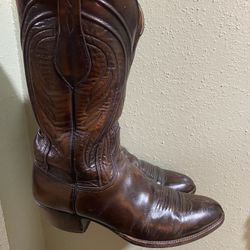 LUCCHESE CLASSICS GOAT SKIN WESTERN BOOTS Men’s- HAND MADE IN US”  Size 10 D