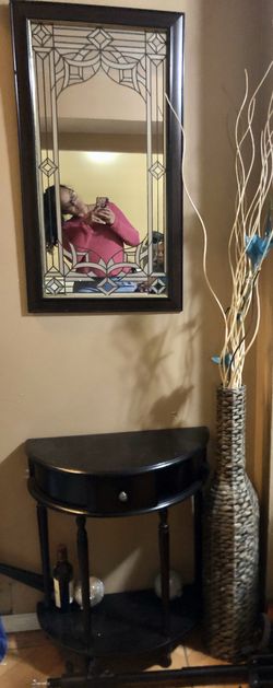 Table and mirror