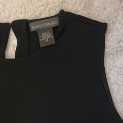 Sleeveless Black Rayon Top
