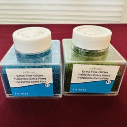 Creatology Extra Fine Glitter, Green And Blue