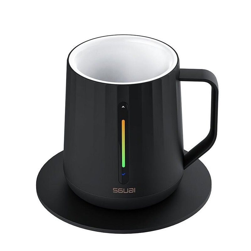 SGUAI Smart Mug Temperature Control Up to 145°E (Black)