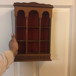 Wooden Collectibles Shelf 