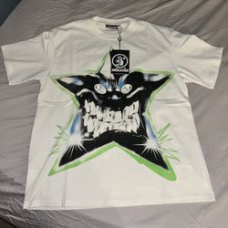 WHITE HELLSTAR GRAPHIC SHIRT