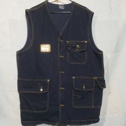 VINTAGE KARL KANI 50 CENTS DENIM VEST MENS SIZE LARGE Y2K RARE