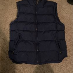 Blue puffer vest 