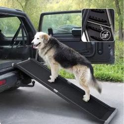 Pet Ramp 63″ L Portable Foldable Dog Ramp with Non-Slip Surface, Black
New