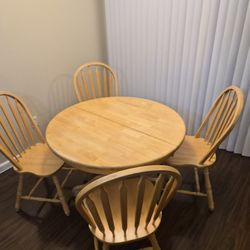 Kitchen Wooden Table With Extension 