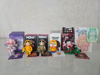 Labubu, Space molly, Cry Baby, skullpanda