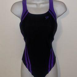 Speedo gymnastics suit black/purple one piece