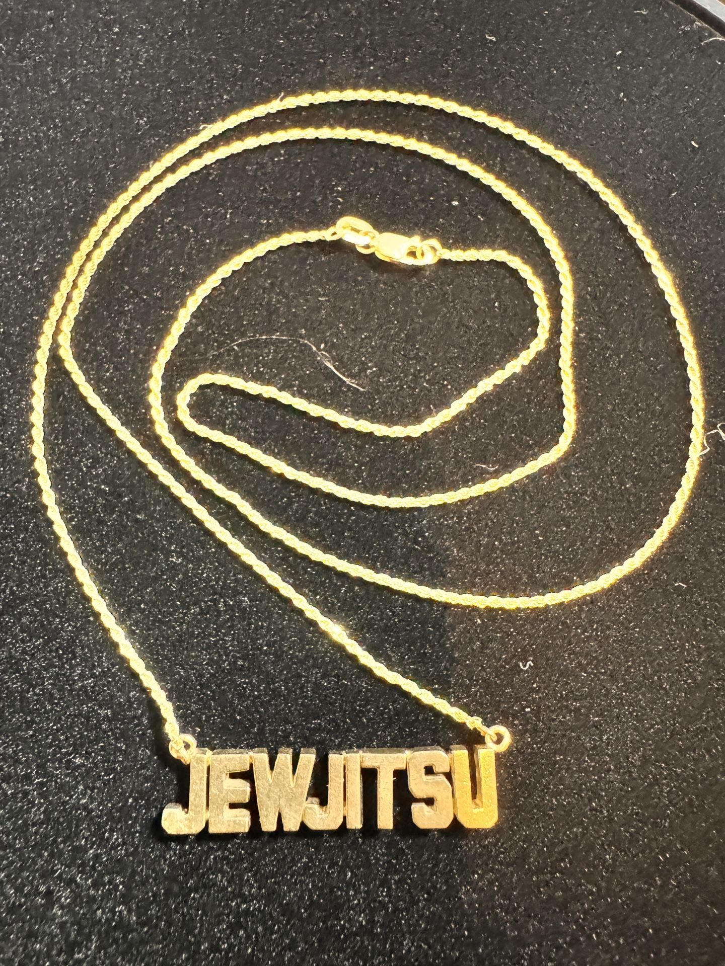 14 K Solid Gold JEWJITSU Pendant and Chain
