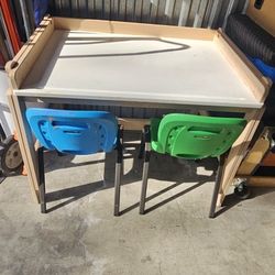 Desk with chairs