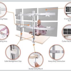 6 Monitor Mount Desk Setup