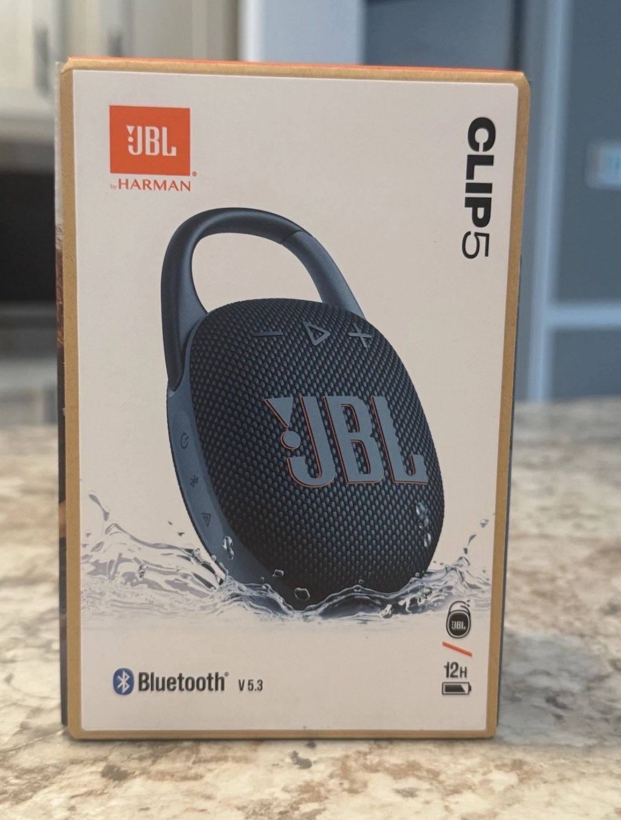 JBL Clip 5 Portable Bluetooth Speaker Black - Waterproof - Brand New