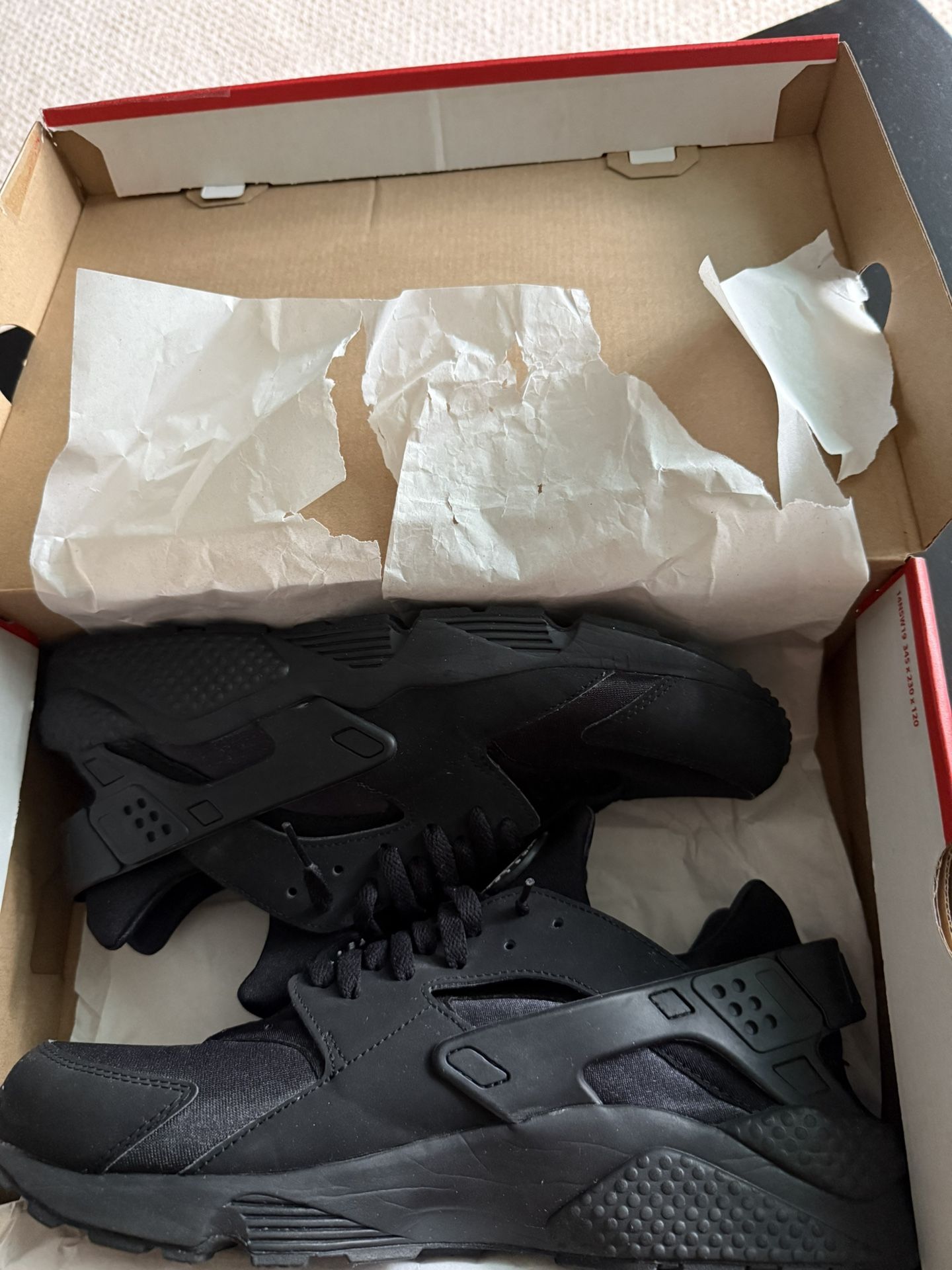 Triple Black Huarache, Size 13