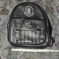 WEDNESDAY ADDAMS Backpack -Nevermore Academy Mini Backpack Purse - Addams Family
