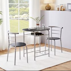 3-Piece Dining Room Table Set, Kitchen Table & Chairs