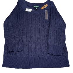 Women’s Navy Ralph Lauren Sweater Size L NWT