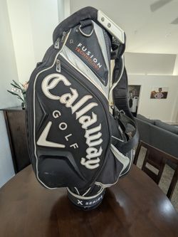 Callaway Fusion Tour Golf Cart Bag - 6-Way Top (Black/White)