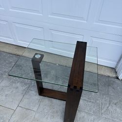 Nola Mindi Wood & Glass Side or End Table
