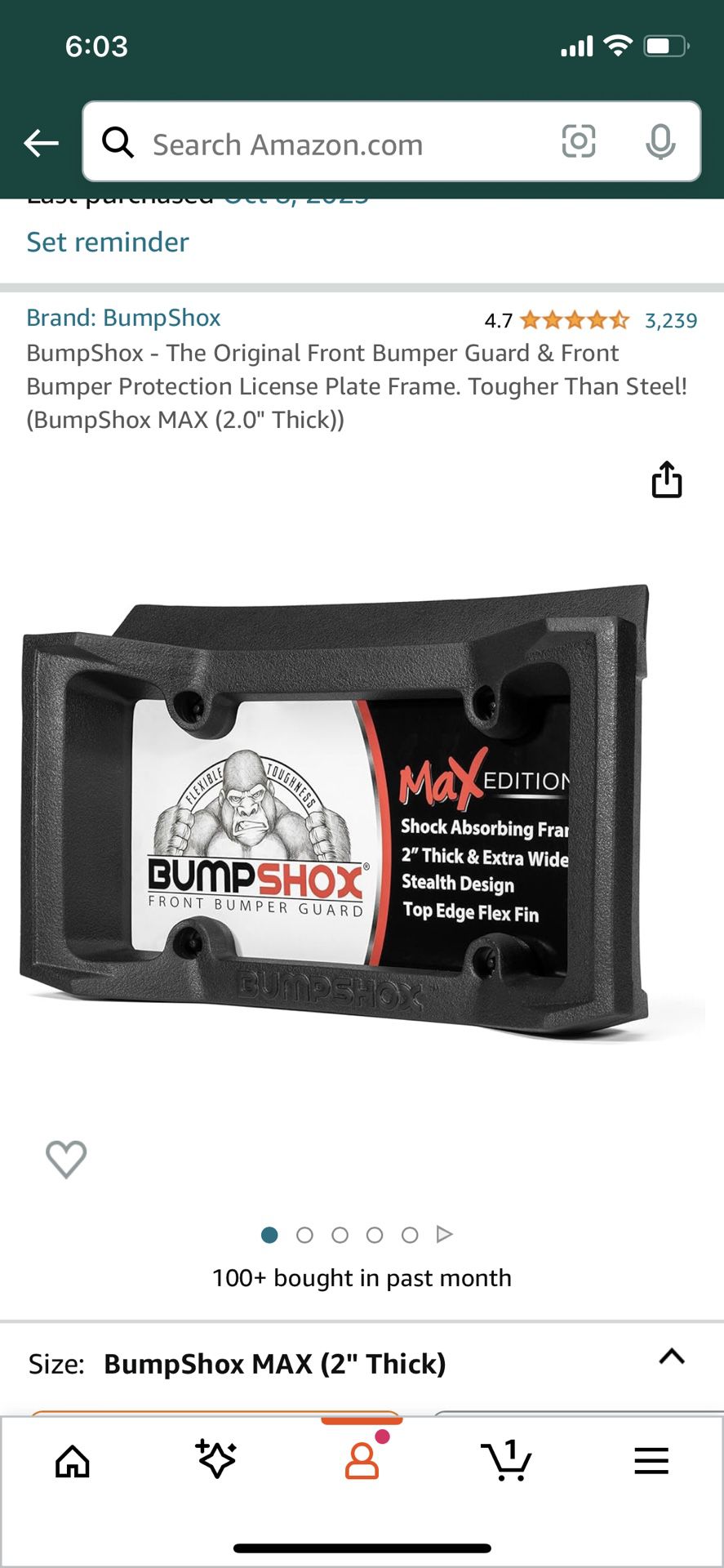 Bumpshox Max Edition License Plate Protector 