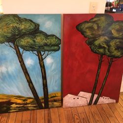 2 landscape paintings