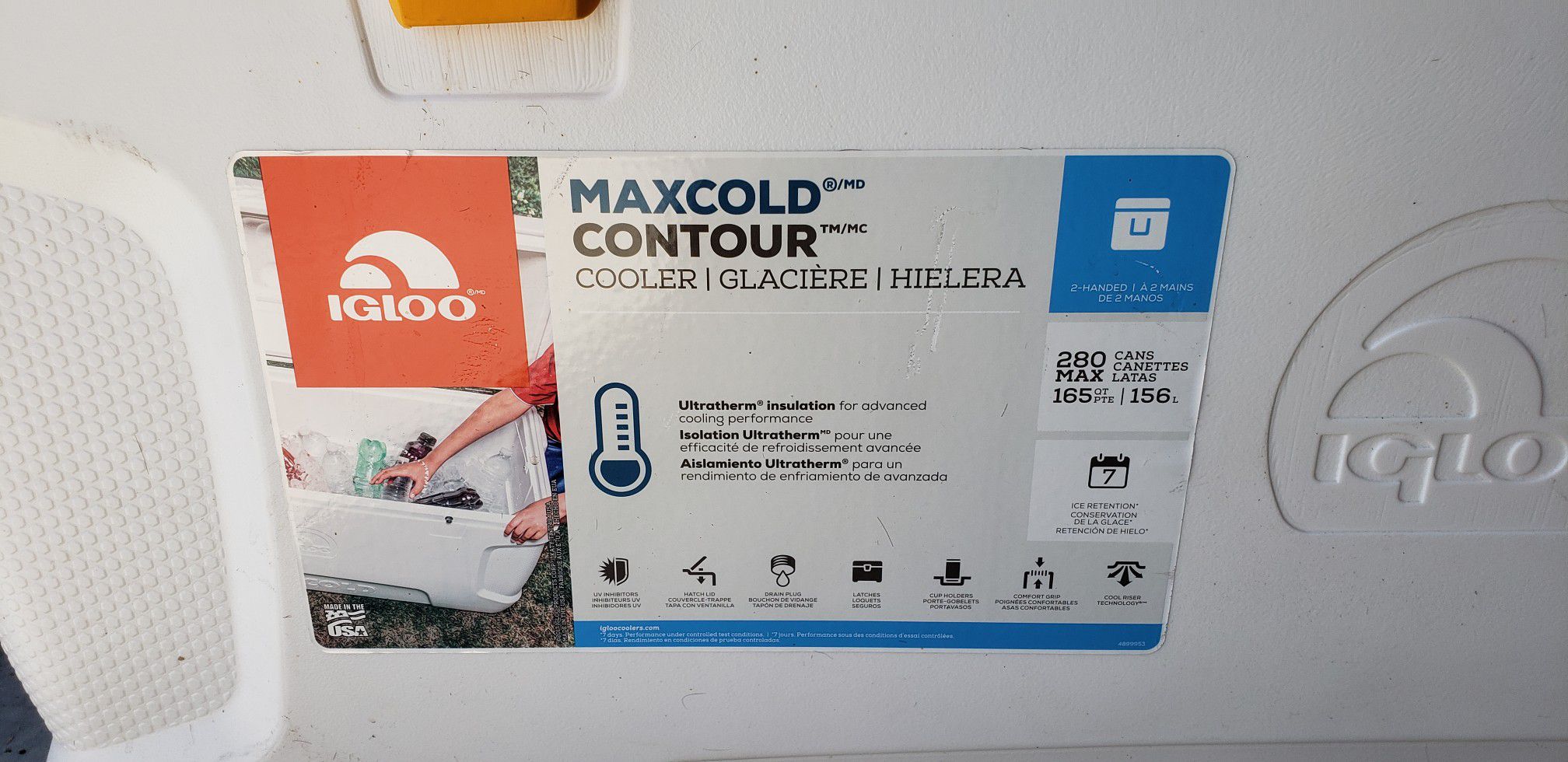 Free maggot infested igloo maxcold 280 can ice chest cooler