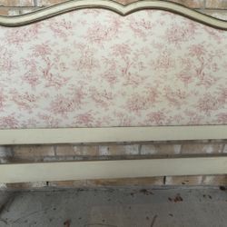 Twin Headboard Shabby Chic French Provincial Toile 