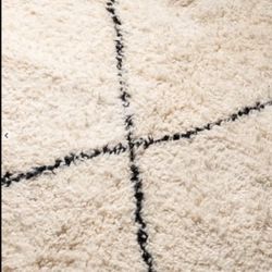 MUST GO! Benisouk Almas  Authentic Shag Wool Moroccan Rug