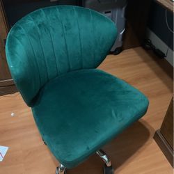 Velvet Green rolling Chair