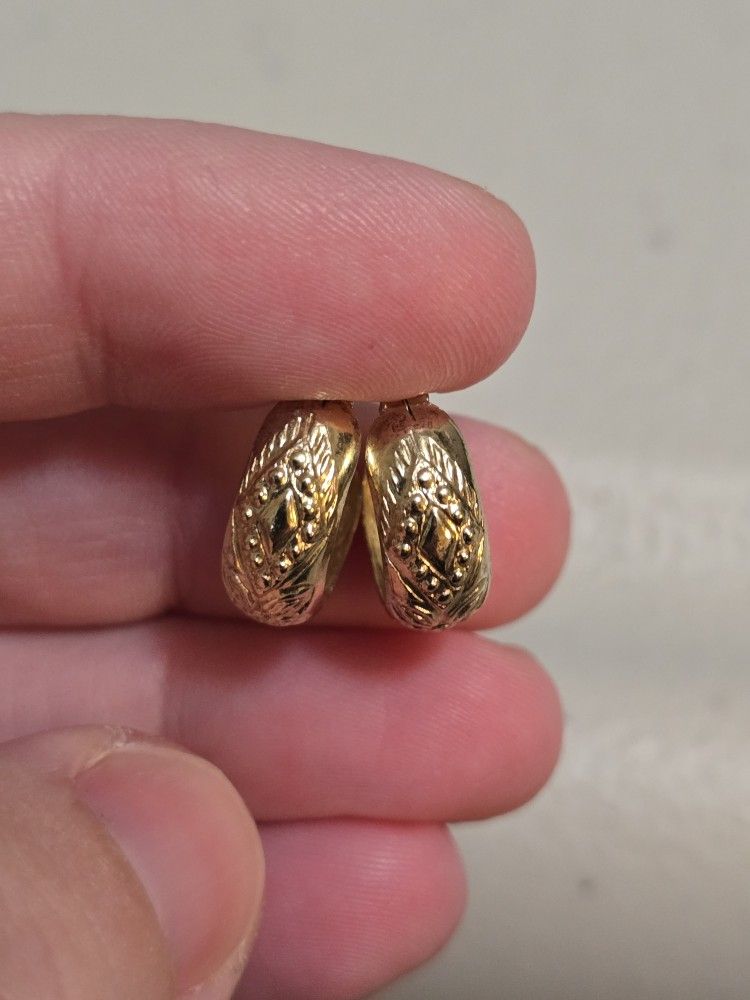 Sterling silver & 14k gold plated hoop earrings