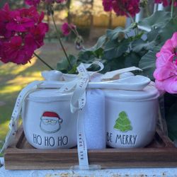 Rae Dunn Ho Ho & Be Merry Cream & Sugar