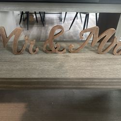 Mr. and Mrs. Wedding Table Sign