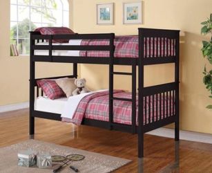 Brand New Black Twin/Twin Bunk Bed