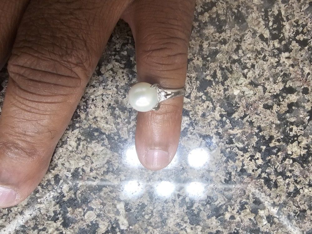 Pearl Diamond Ring