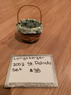 Longaberger St Patrick’s Day Baskets
