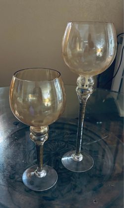 Circleware Classica Luster 2 Piece Candle Holder Set 14"H × 5"D