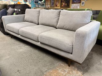 Pebble Grey Fabric 3-Seat Sofa
