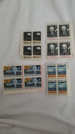 Vintage Plate Block Stamps 