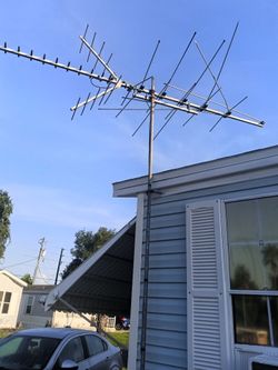 20 ft metal pole and TV exterior antenna