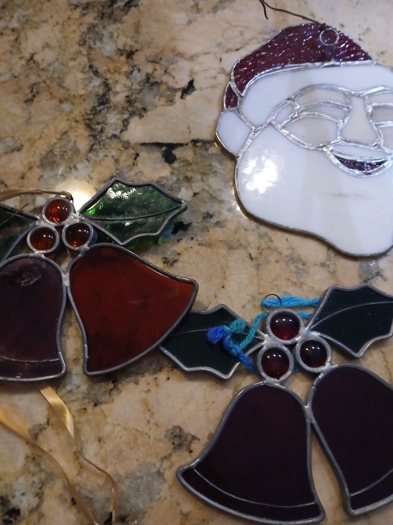 Antique Stain Glass Christmas