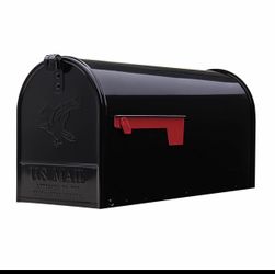 Architectural Mailboxes Elite Black Steel Mailbox & Post Kit