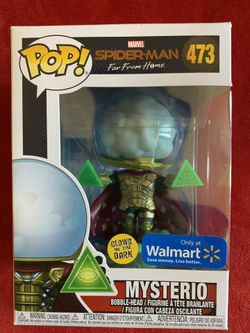 Spider-Man mysterio funko pop Walmart exclusive glow in the dark
