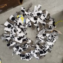 Dog Print Large Handmade Wreath 