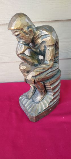 Vintage Wood sculpture 14" tall