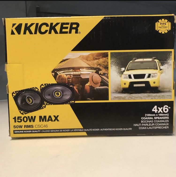Kicker 4x6 Speakers CSC Series Brand New
