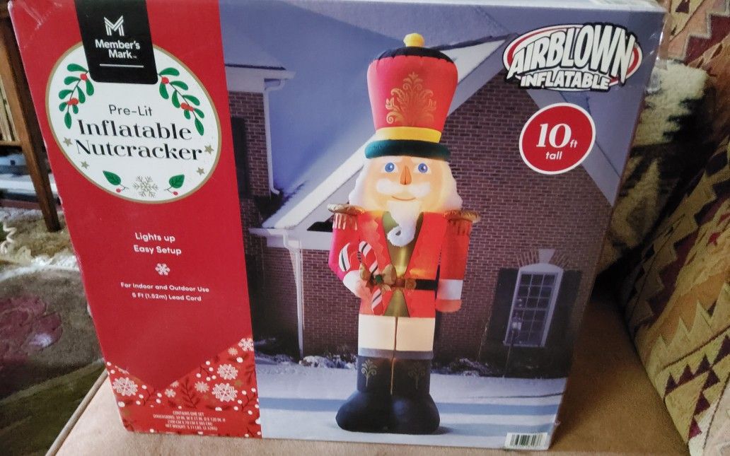 Members Mark Christmas Nutcracker Inflatable New